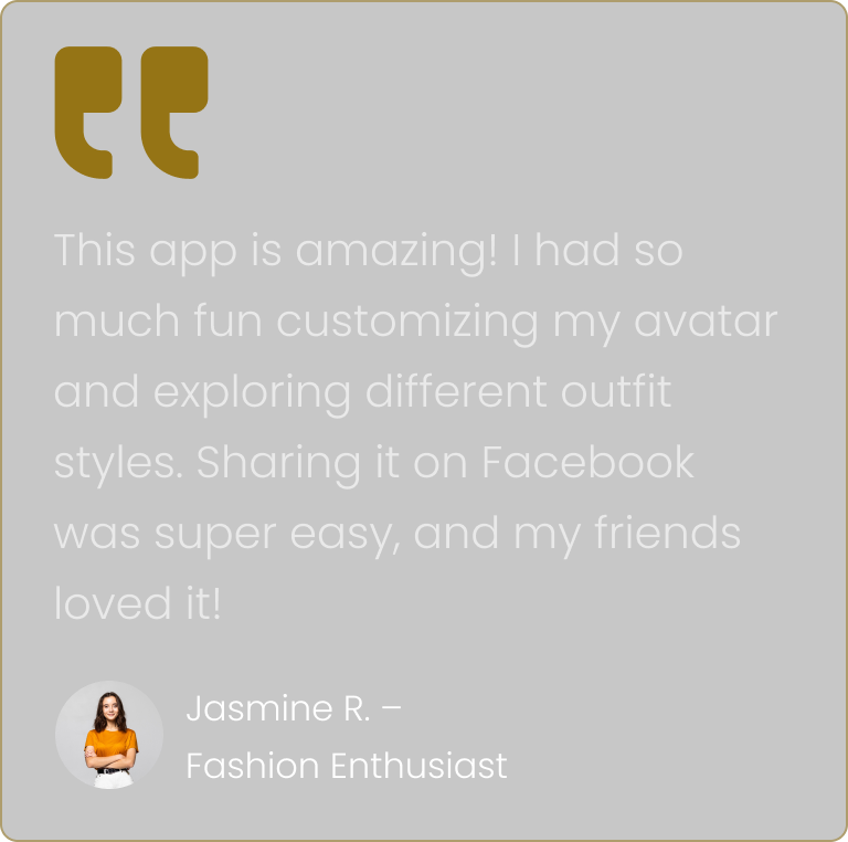 Testimonial from Jasmine R. – Fashion Enthusiast