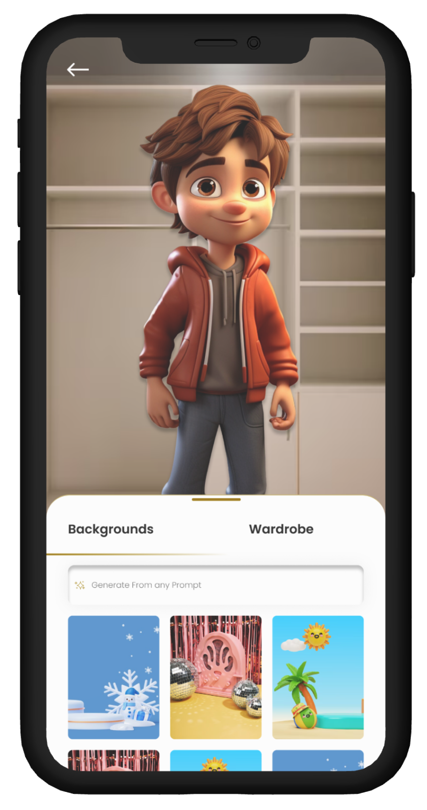 FitLit Avatar Customization - Background Selection