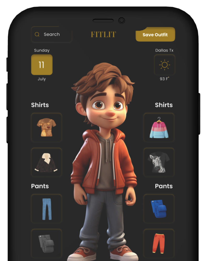 FitLit Avatar Customization - Main Interface