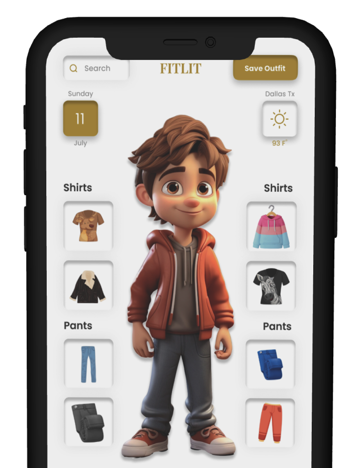 FitLit Avatar Customization - Main Interface